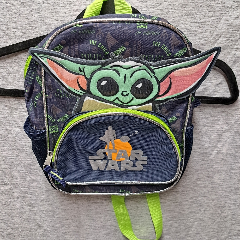 NwT Star Wars The Mandalorian baby Yoda mini backpack in blue one size